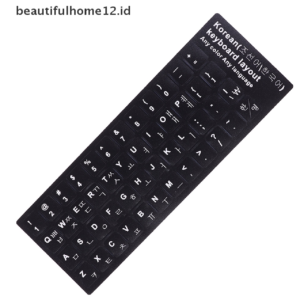 【beautifulhome12.id】 1Pc Korean KEYBOARD STICKER Printed Keyboard Protective Stickers .