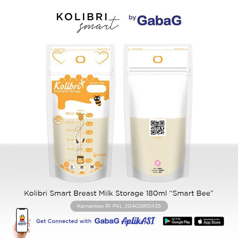 Kolibri Smart - Gabag Kantong ASI 100ml / 180ml