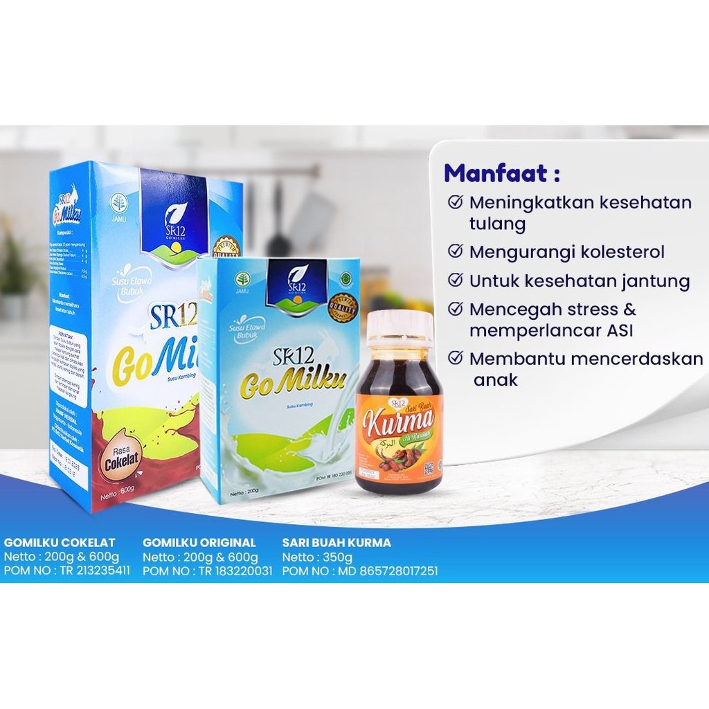 

PAKET BUNDLING FREE POUCH!! SARI KURMA DAN GO MILKU200GR SR12