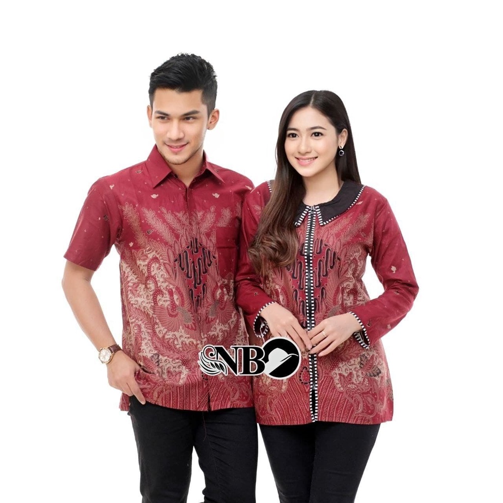 [11.11] COUPLE BATIK NEW HEM BLUS BLOUSE TRENDING INTERNATIONAL COUPLE SERAGAM TERLARIS BATIKPITTO