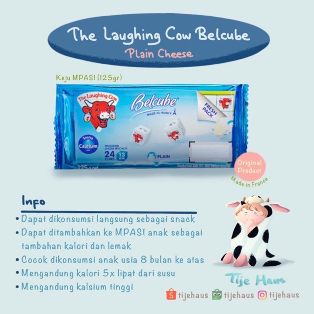 

The Laughing Cow - Belcube - Keju MPASI 125gr