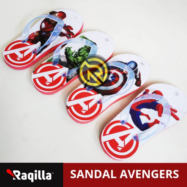 Terlaris Sandal jepit anak avengers sandal spiderman hulk ironman captain amerika