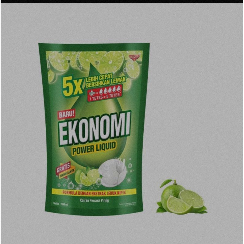 EKONOMI POWER LIQUID sabun cuci piring 210+ektra 80ml