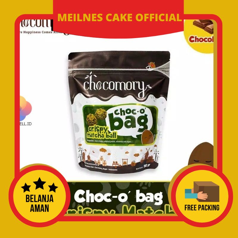 

Chocomory - Choco Bag Crispy Matcha Ball 150gr - Oleh Oleh Kue Bandung