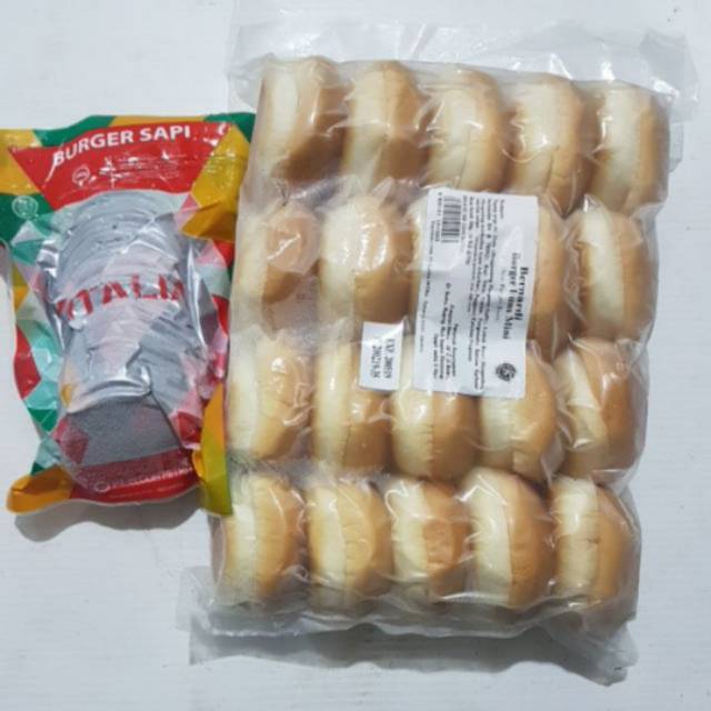 

PAKET Roti Burger Mini isi 20s