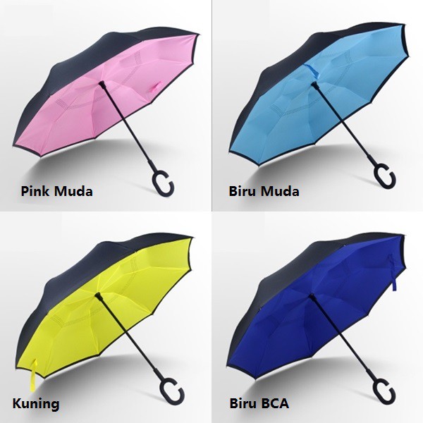 TERMURAH PRODUK TERBAIK Payung Mobil terbalik Up side down Umbrella Kazbrella car umbrella motif