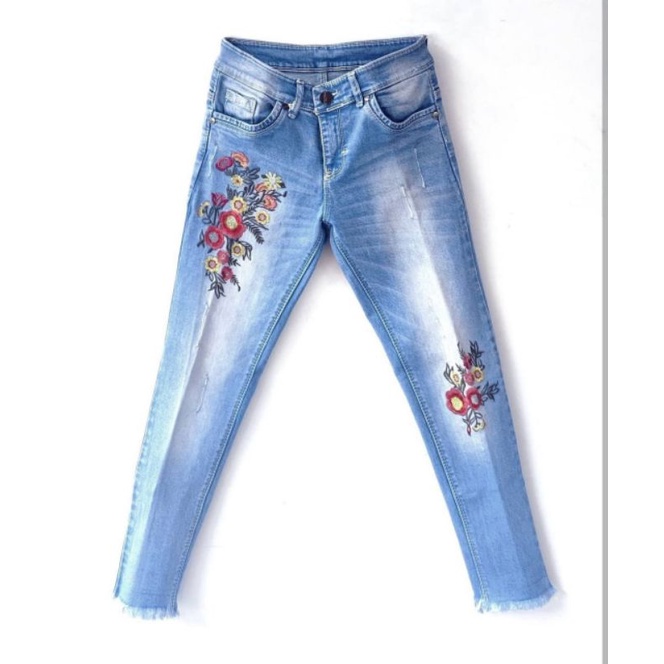 PRELOVED FLORAL JEANS