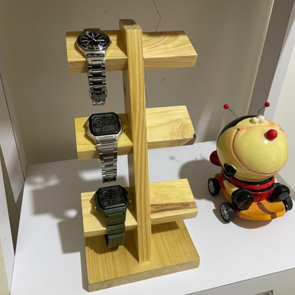 Rak Kayu Penyangga Stand Jam Tangan/Rack Holder Watch/ Rak Display Jam Minimalis