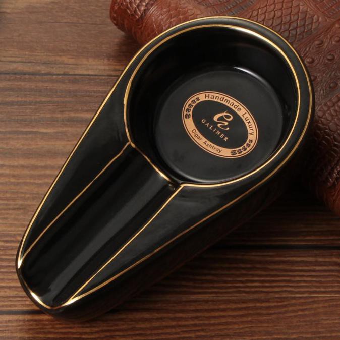 Cohiba Asbak Rokok Cerutu Keramik Tobacco Cigarette Ashtray - GA-94Y - Black AP199
