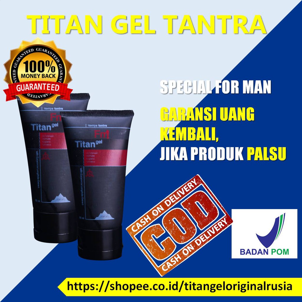 Titan Gel Pembesar Penis Pria obat kuat sex pria obat kuat pria Titan Gel Original Oles Permanen