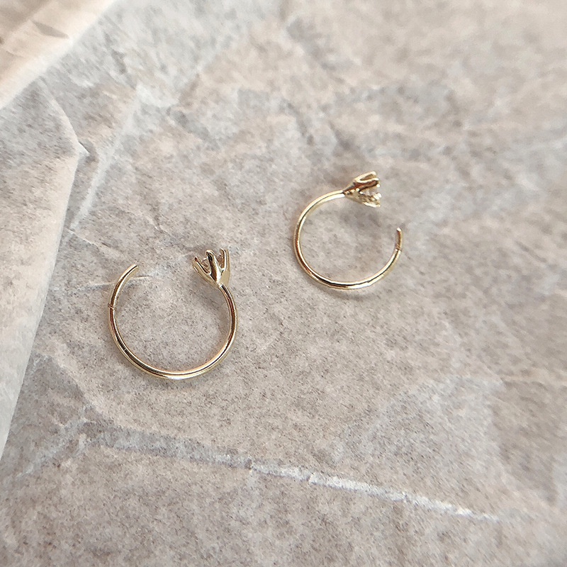 Anting Kait Mini Hias Berlian Imitasi Untuk Perempuan