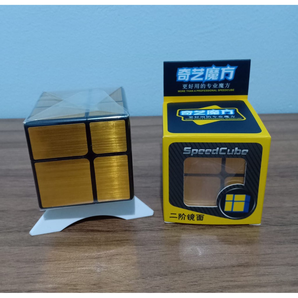 RUBIK 2x2 MIRROR GOLD QIYI SPEED CUBE