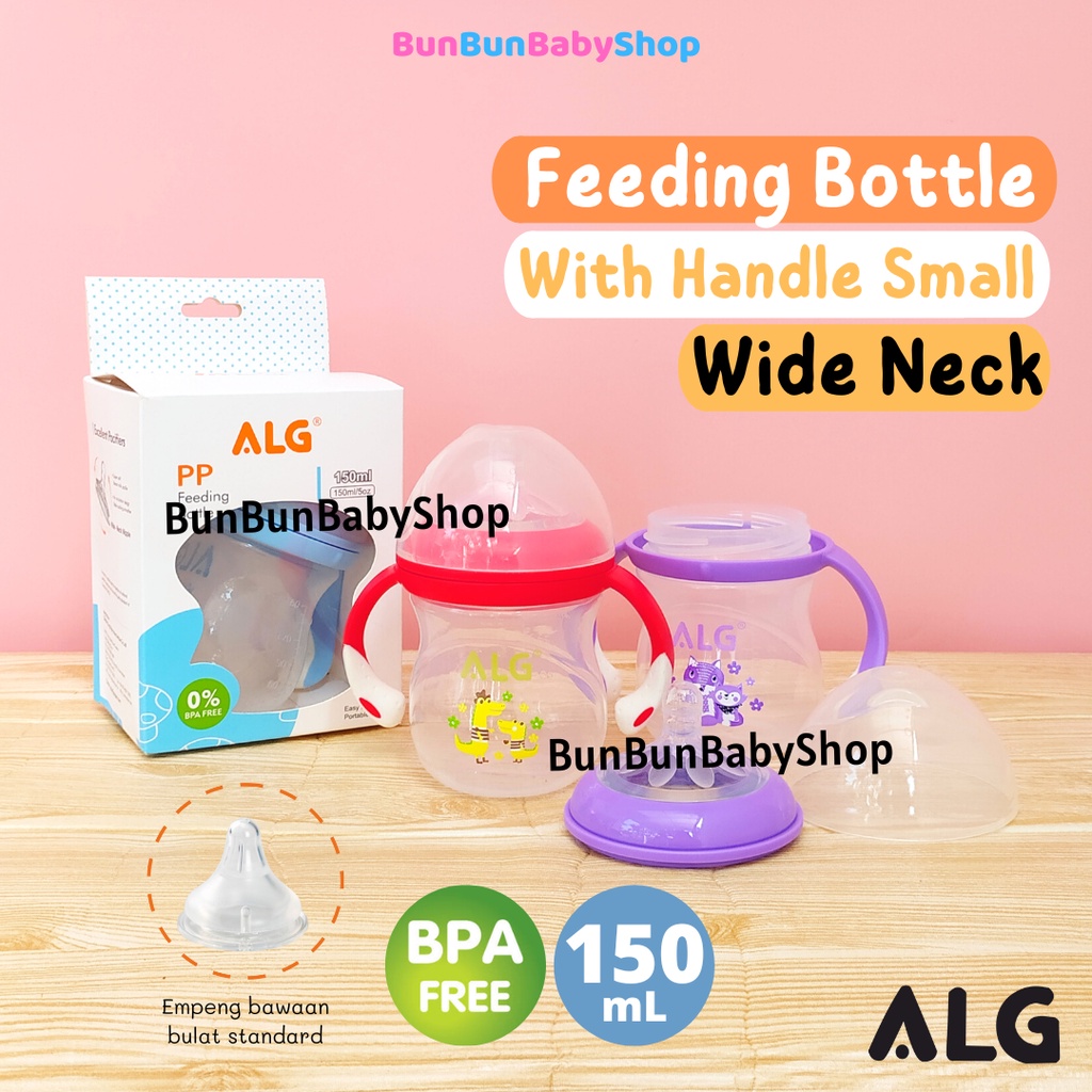 ALG Botol Susu Bayi Wide Neck Bottle Nipple BPA FREE Dot Anak Leher Lebar Perlengkapan ASI Balita Peralatan Makan Minum Bunbunbabyshop