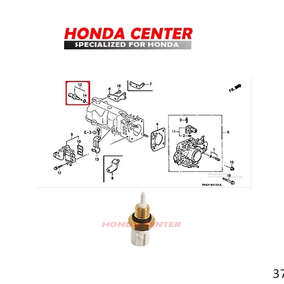 sensor iat switch iat sensor temperatur switch temperatur accord cielo accord vti s84 s86 1994 1995 1996 1997 1999 2000 2001 2002 CRV GEN1 2000 2001 odyssey RA6 2001 2002 2003 2300cc f23