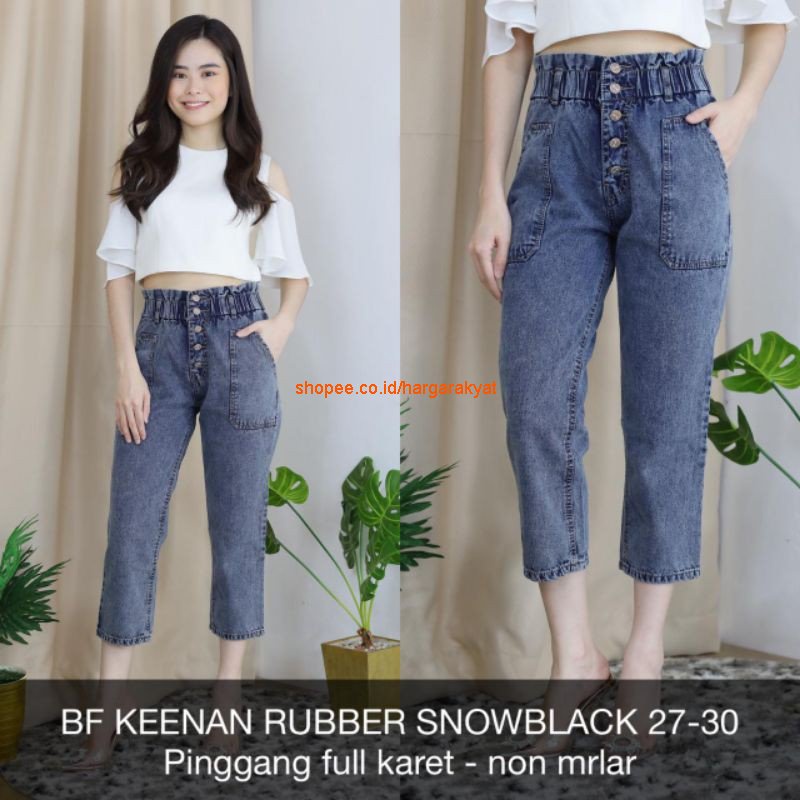 CELANA KEENAN RUBBER JEANS 7/9