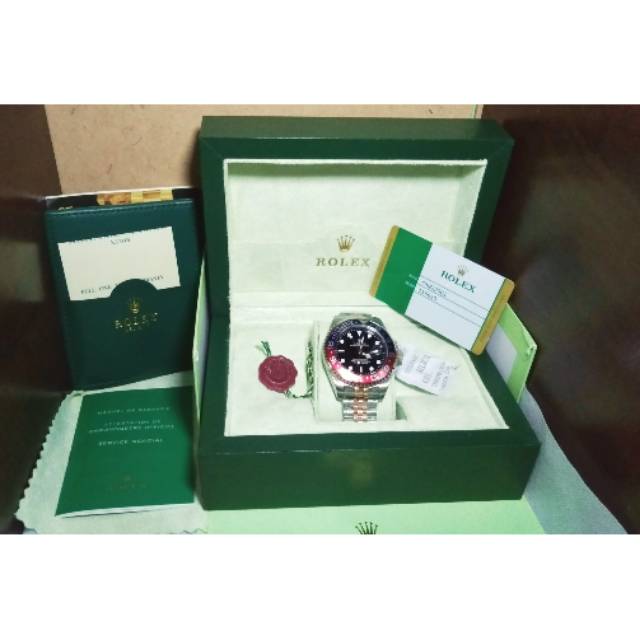 ROLEX GMT MASTER II JAPAN MIYOTA RED BLUE KOMBI GOLD