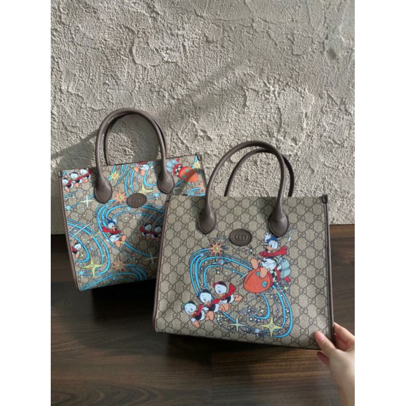 Tas Gucci donald duck tote bag
