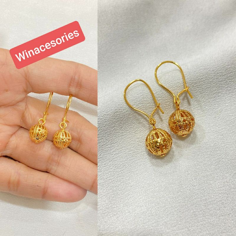 Anting gantung, Anting bola kerawang premium