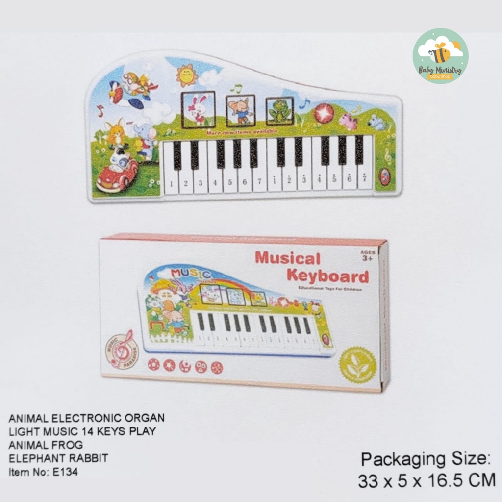 YOFI MUSICAL KEYBOARD ANIMAL SOUND &amp; MUSIC (PIANO ANAK) MAINAN PIANO