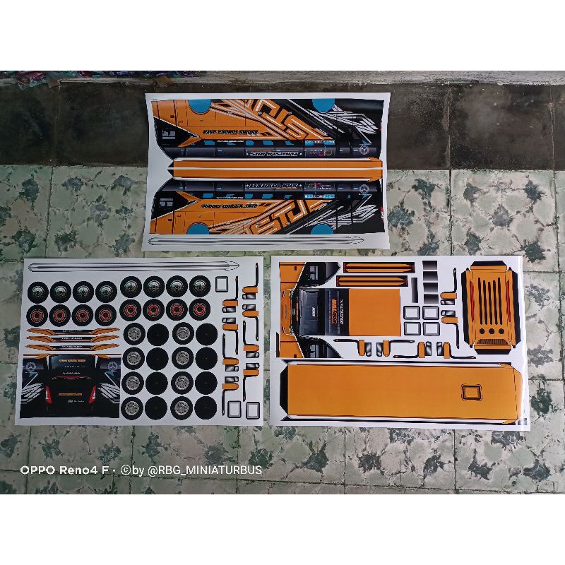 Lembaran Pola PaperCraft Bus STJ Balboa XHD Skala 1:30