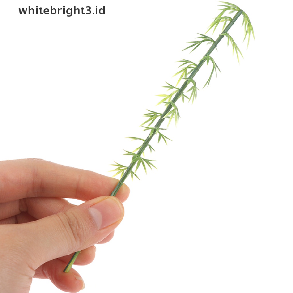 (whitebright3.id) 20pcs Mainan Miniatur Pohon Bambu Bahan Plastik Untuk Dekorasi Meja