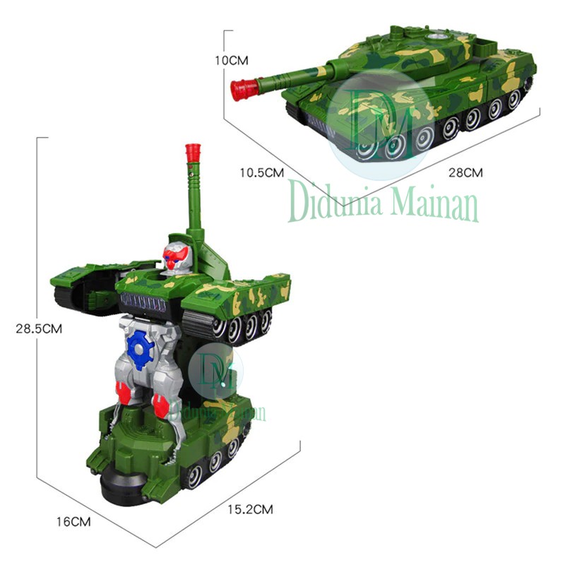 Mainan Robot Anak Military Combat Tank Deformation