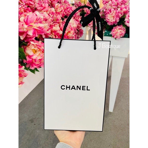 

Chanel Authentic Paperbag Paper Bag Original with Ribbon Reusable Bag Branded