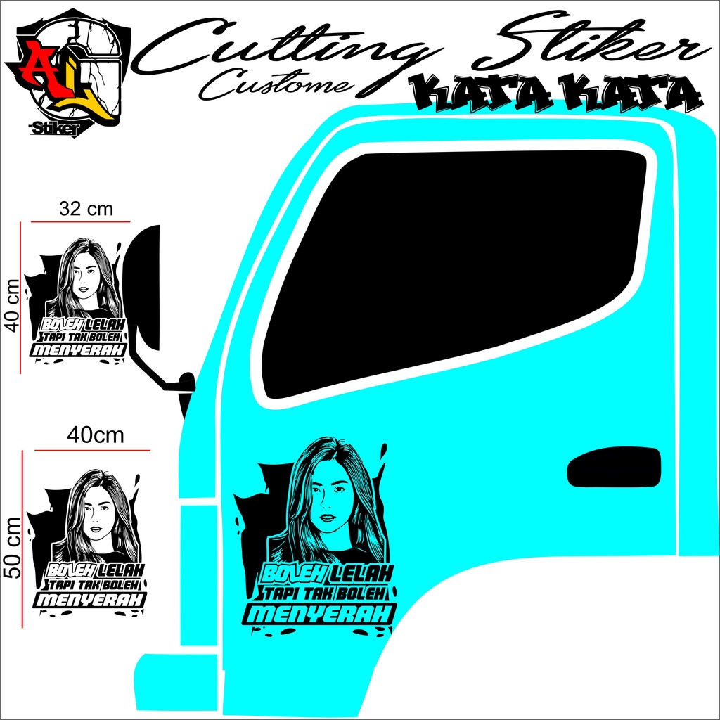 STIKER/STICKER/SC.084/STIKER KATA-KATA/STIKER SELUET WANITA/SELUET PEREMPUAN/SELUET SEXY/STIKER CATI