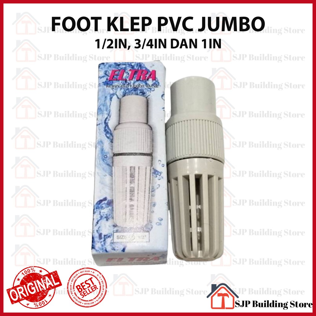 footklep pvc jumbo 1/2&quot; 3/4&quot; 1&quot; eltra.saringan air bawah..saringan pompa 1/2&quot;