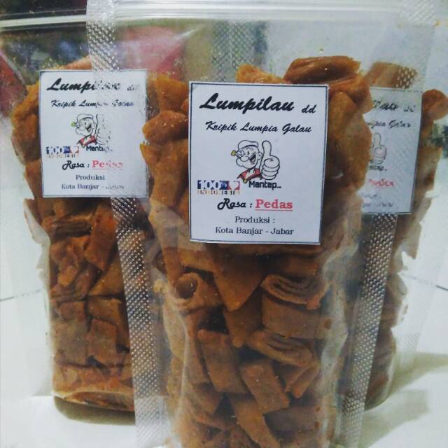 

Lumpilau dd / Kripik Lumpia Galau rasa pedas gurih