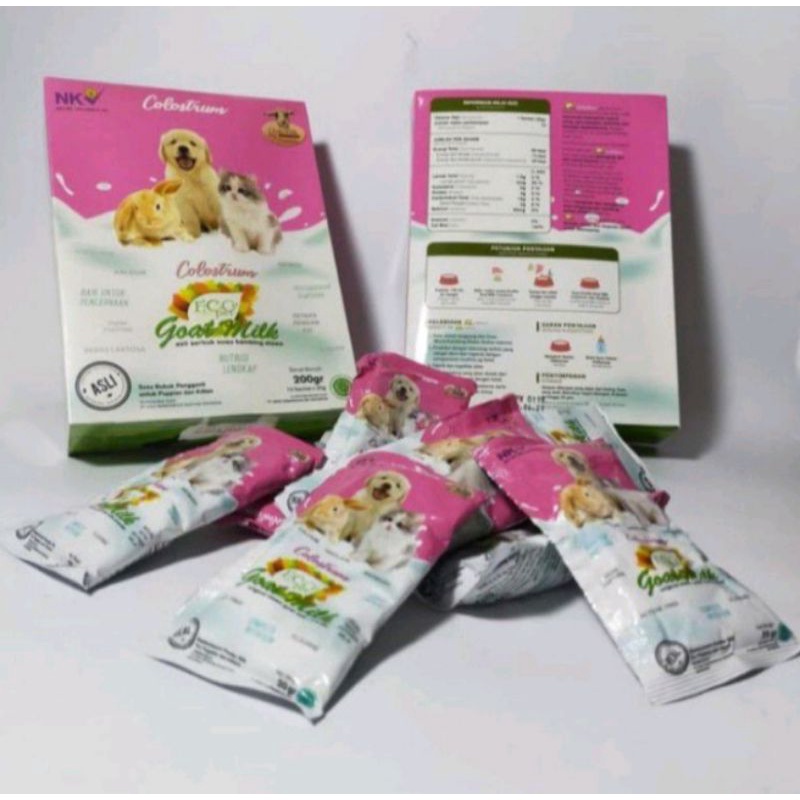 Susu Colostrum Eco Pet Milk 20gr - Susu kambing untuk hewan peliharaan kucing