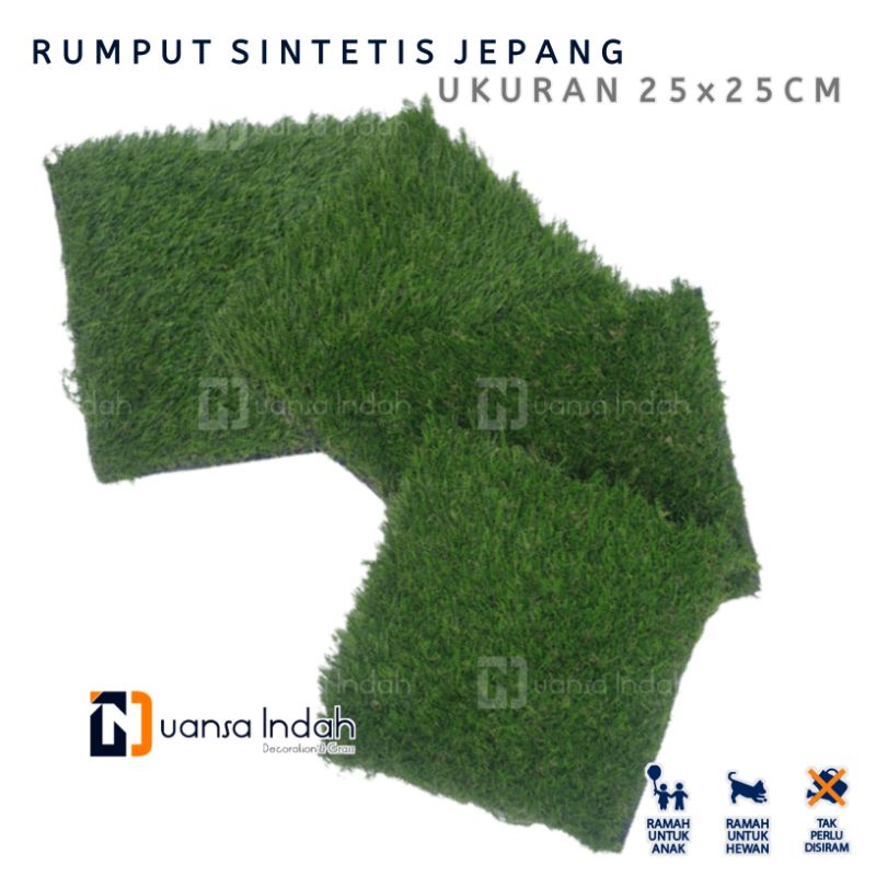 RUMPUT SINTETIS JEPANG UKURAN 25×25 CM