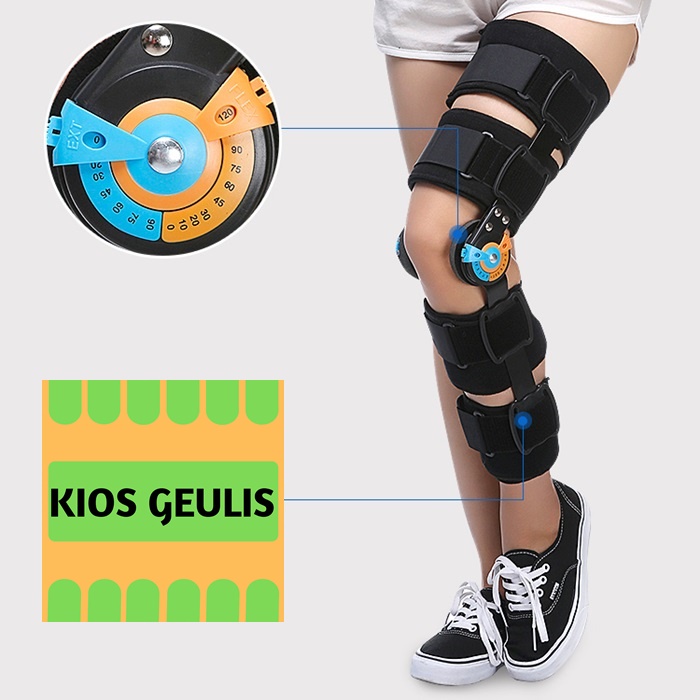 Knee Brace Post Op Deker Penyangga Lutut Terapi Latihan Jalan Paska Operasi ACL PCL Arthroscopy