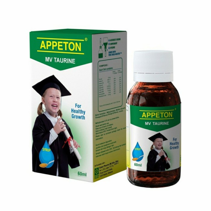 60Ml Appeton with Taurin Syrup/ Vitamin Anak untuk Cerdas