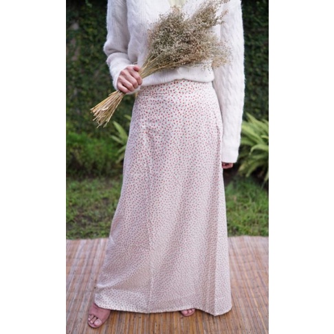 Skirt A line panjang / Floral Skirt panjang / Korean skirt / Vintage skirt