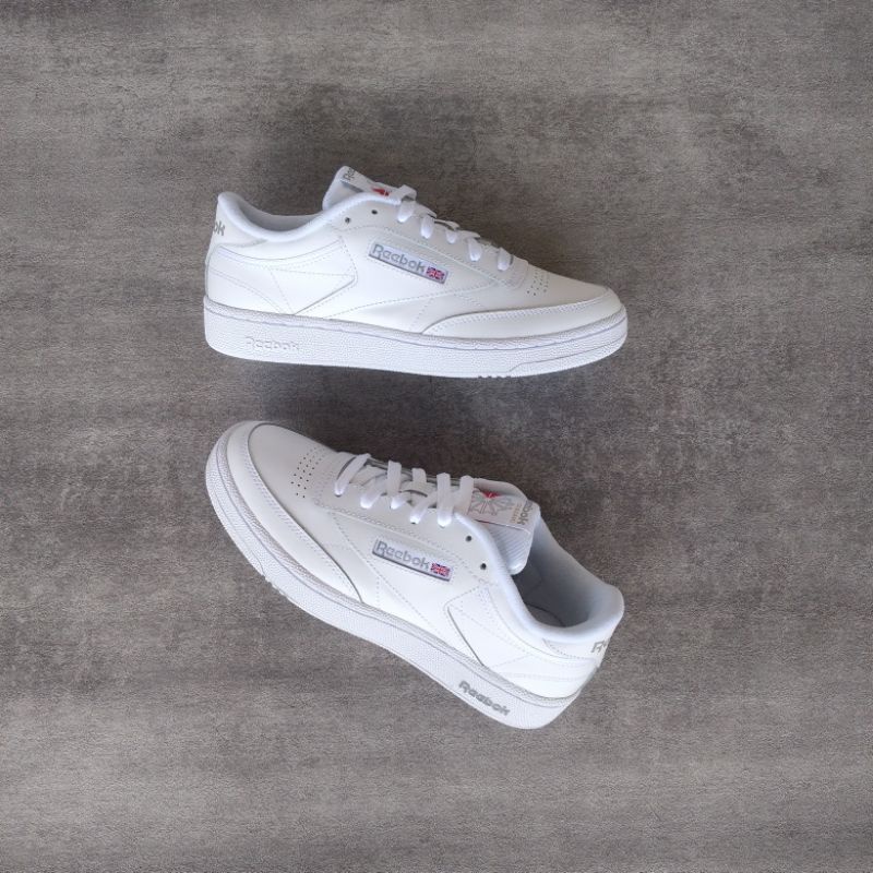 Reebok CLUB C 85 Men's Sneakers Shoes - White/Sheer Grey - Original & Resmi