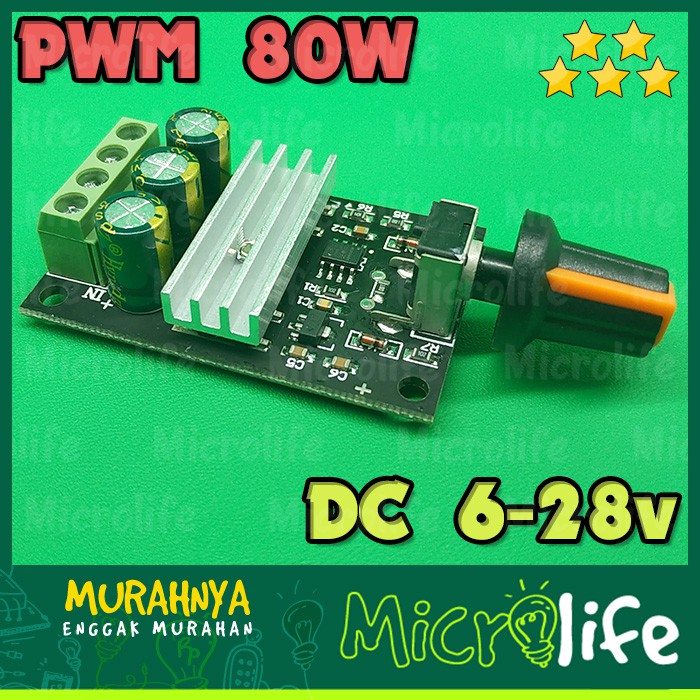 DIMMER DC 3A 80W PWM MOTOR SPEED CONTROLLER DIMER PENGATUR LAMPU LED