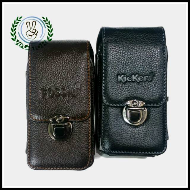 Dompet Tempat Sarung HP isi 2 Kulit Sapi Asli - Kickers IJ613