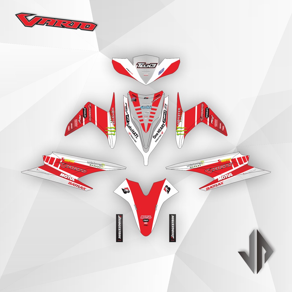 Decal Sticker / Stiker Vario Techno 110 Karbu 2009 2010 2011 2012 10