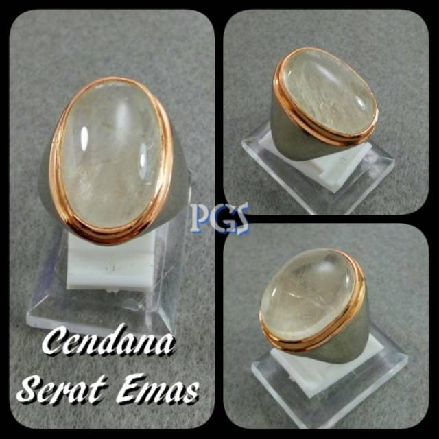 BATU CINCIN CENDANA SERAT EMAS