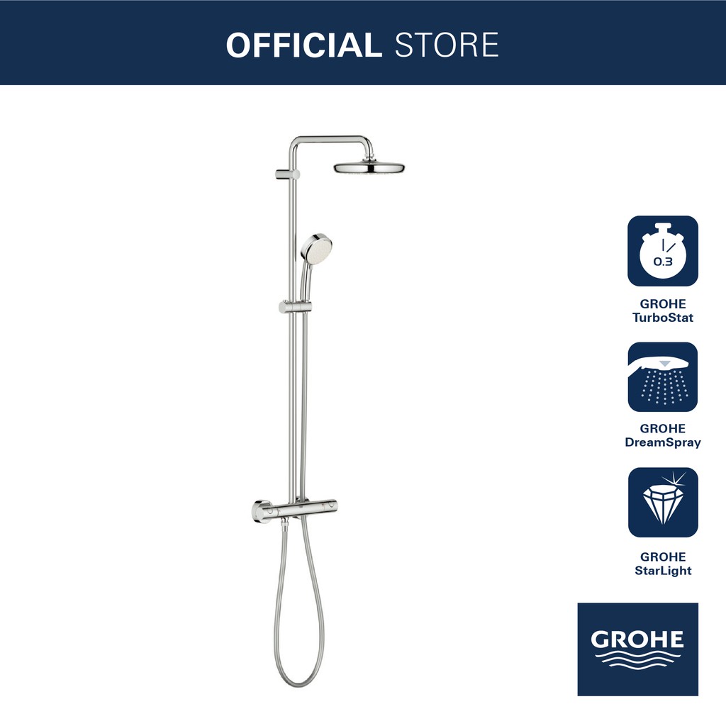 GROHE Tempesta Shower System with Thermostat (27922001)
