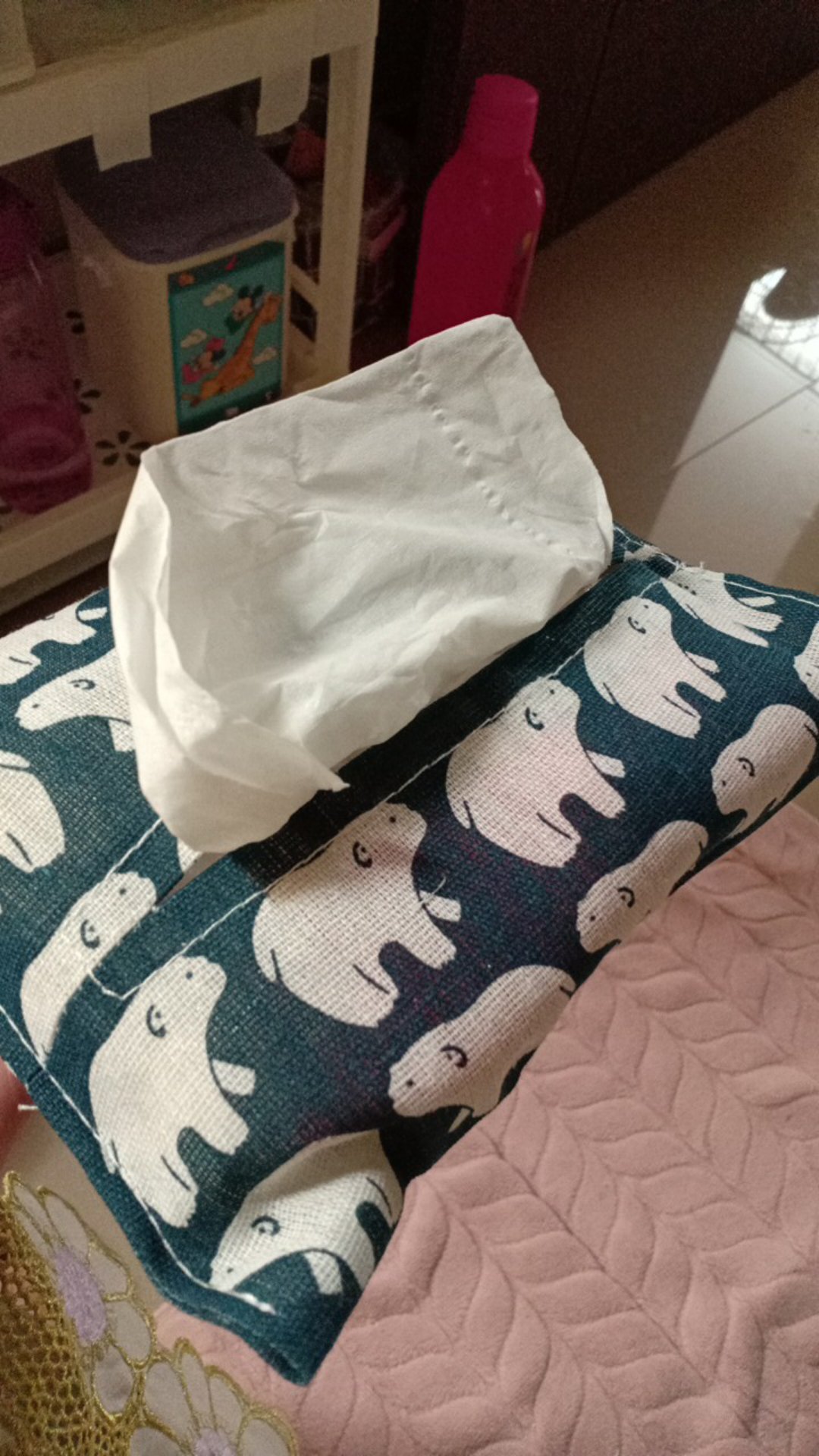 [stylokids] Japan Style Kotak Tisu Bahan Katun Linen Cocok Ruang Tamu Dan Mobil (1kg Muat 70pcs)