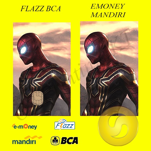 CUSTOM KARTU FLAZZ BCA GENERASI 2 ATAU EMONEY/SALDO 0 -SPDRMAN EDITION