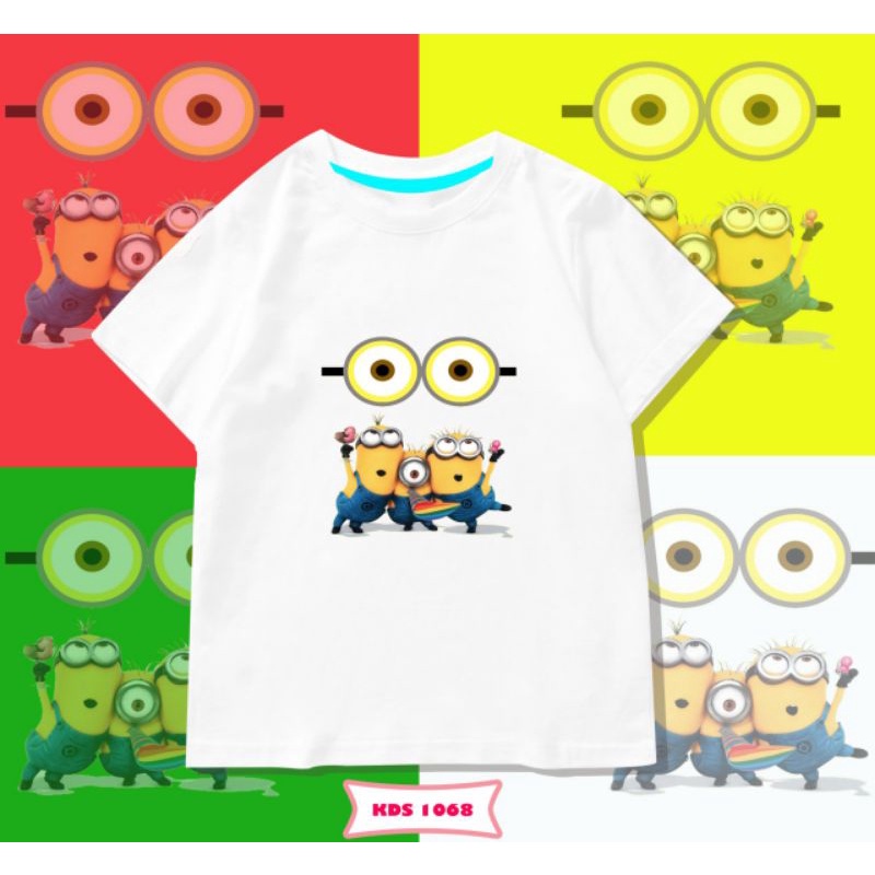 KAOS ANAK MINION LAKI-LAKI&amp;PEREMPUAN/KAOS ANAK MINION COTTON 24S ANTIBAKTERIAL