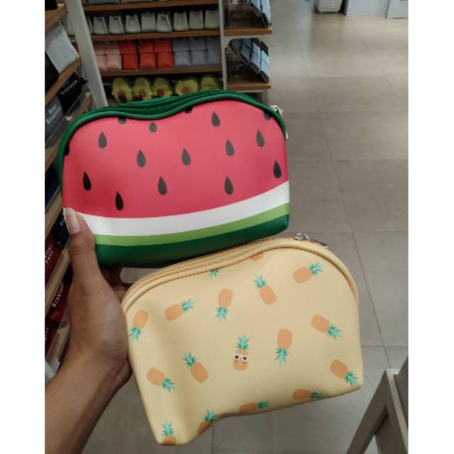 Pouch kosmetik Fruity miniso ori