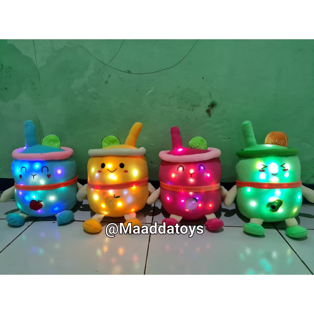 BonekaBoba LED boba kaki tangan boba buah/boneka viral/bonekaimut/boneka murah