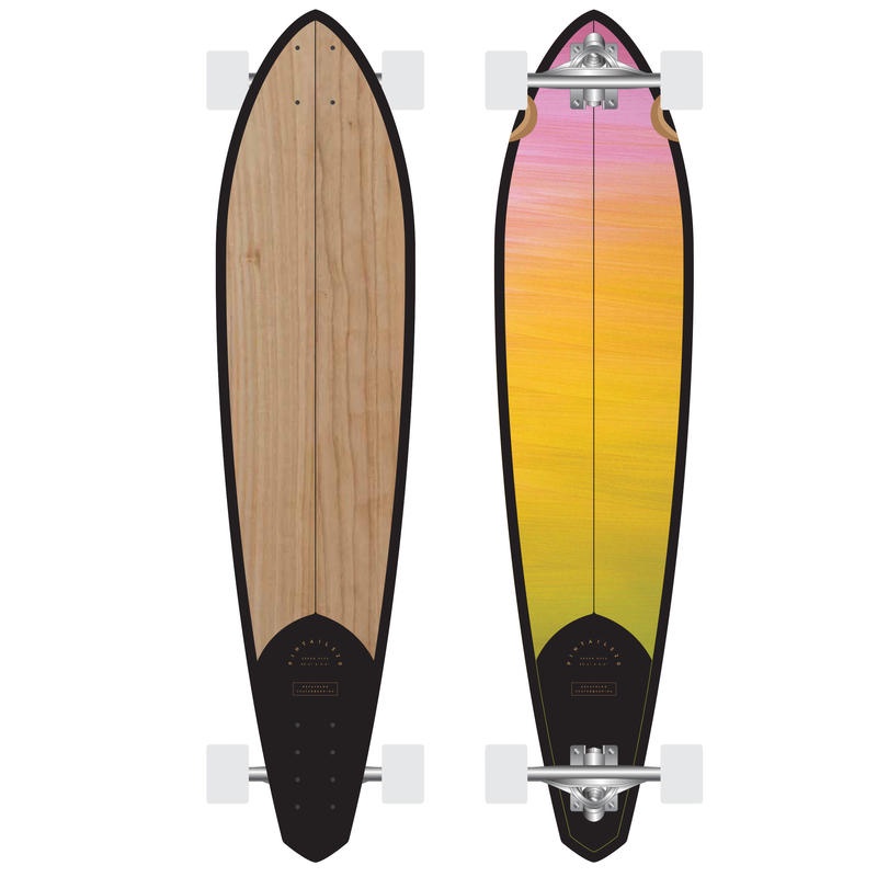 OXELO Pintail 520 Longboard Fullset Deck Kayu Truck Aluminium