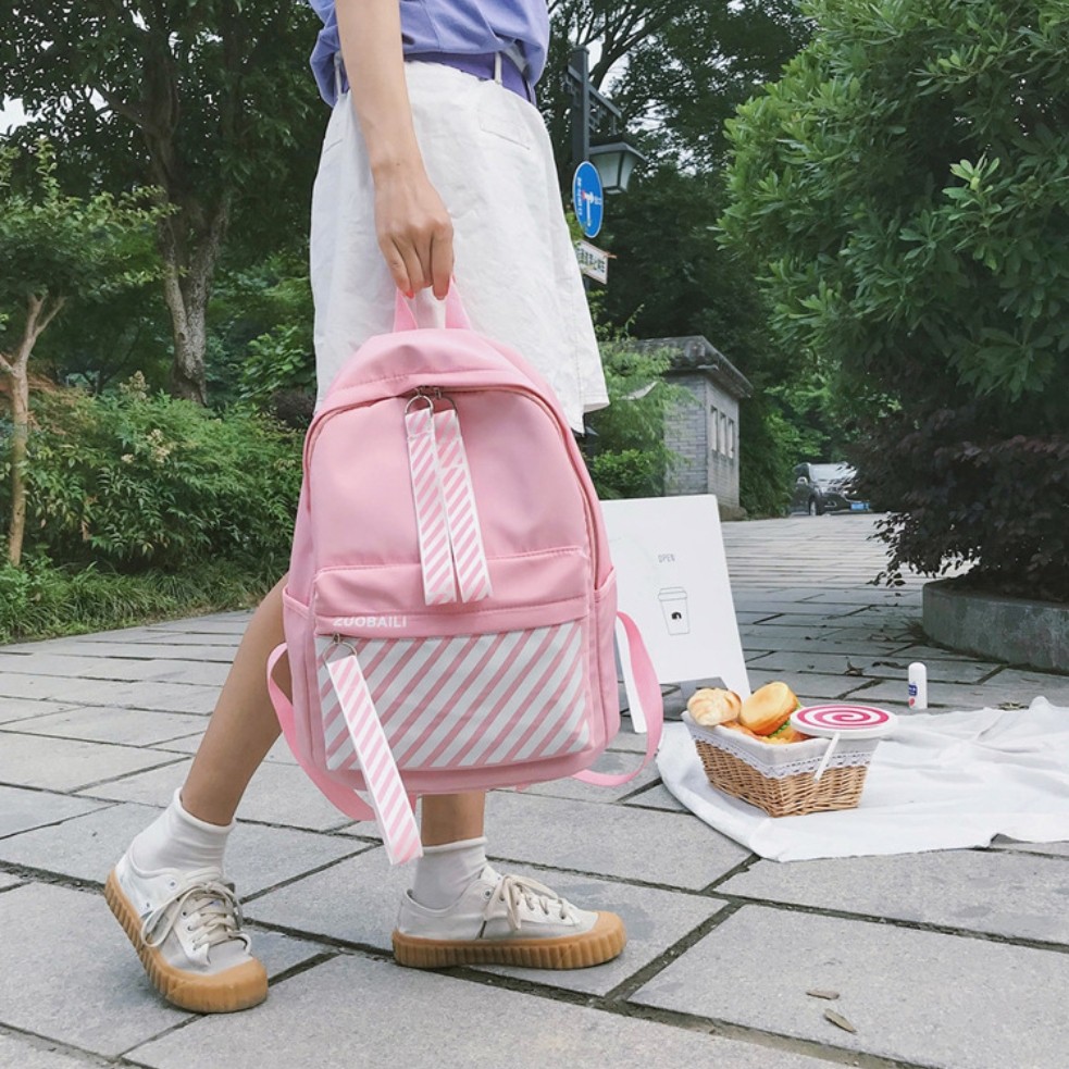 Twenty Bag - Tas Ransel Sekolah Anak Wanita Dan Pria Untuk Anak PAUD TK SD SMP Terbaru 2021 Kekinian Motif Carakter ZUOBAILI Korean Sytle Multifungsi Bahan Canvas