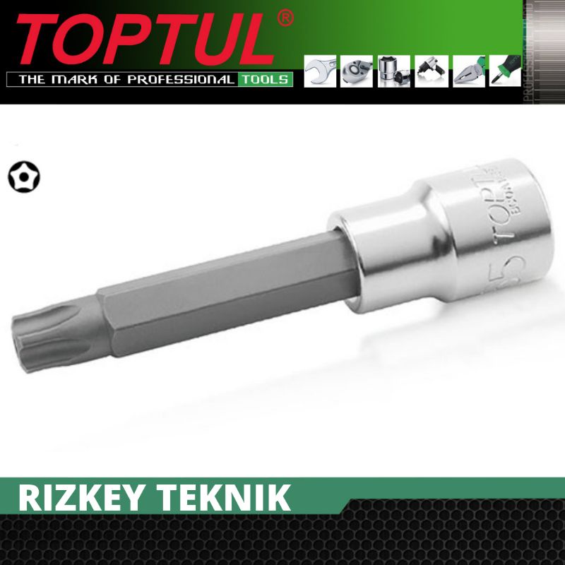 Premium (Mount) Mata Kunci Sok Socket bospomp BINTANG T30 SEGI 5 LUBANG DR 1/2" Kunci T30 Bintang 5