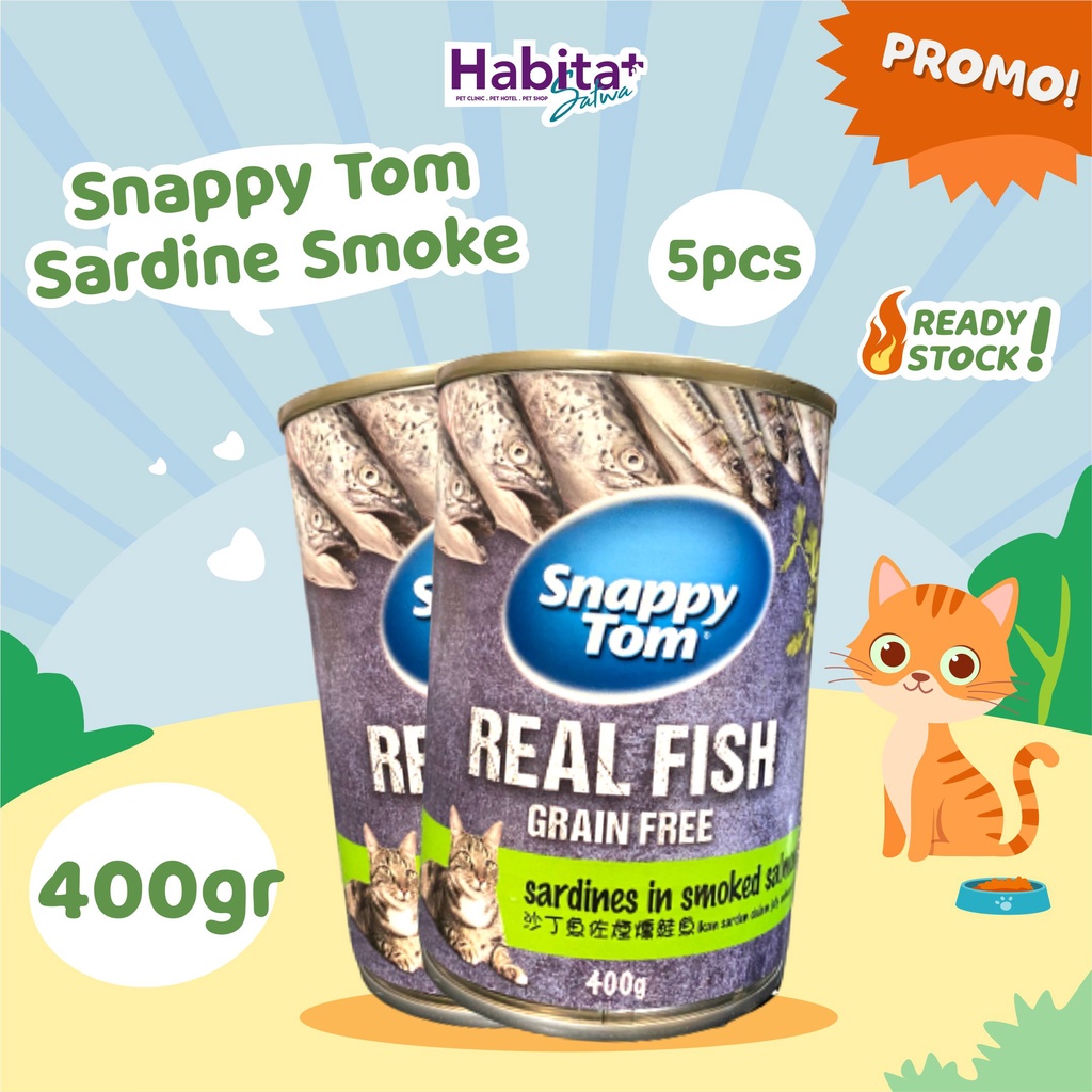 

[BEST SELLER] SNAPPY TOM KALENG 400 gr SARDINES IN SMOKED SALMON JELLY